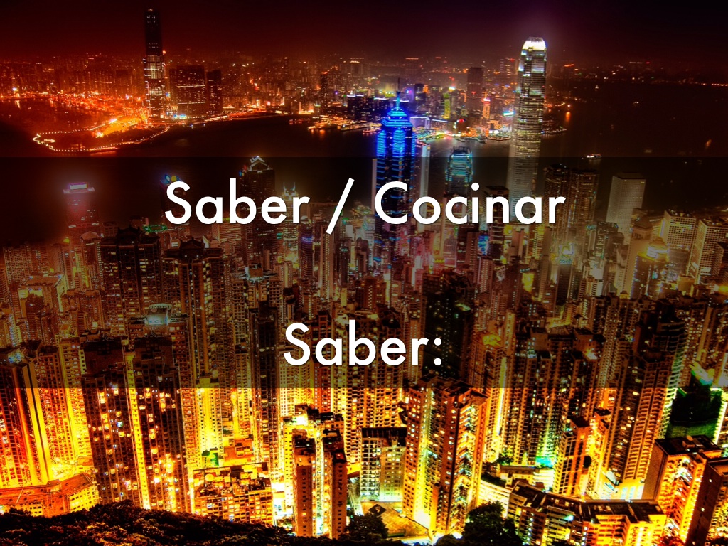 Spanish Saber/cocinar