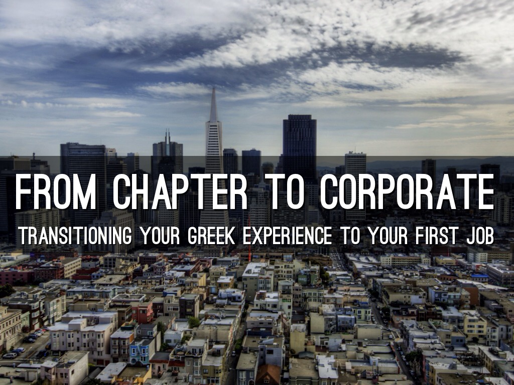 From Chapter To Corporate