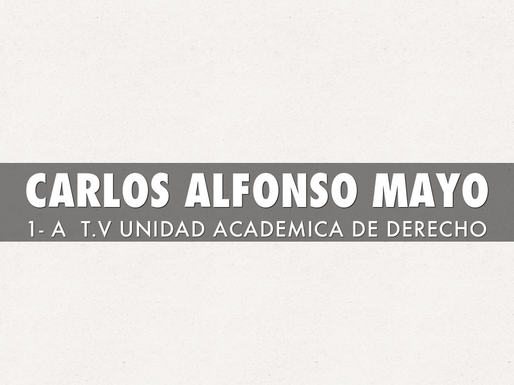 CARLOS ALFONSO MAYO