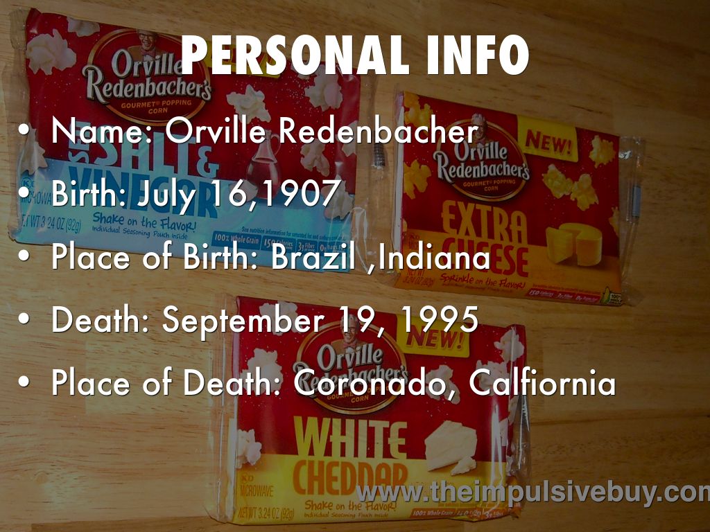 Orville Redenbacher by Michelle Wright