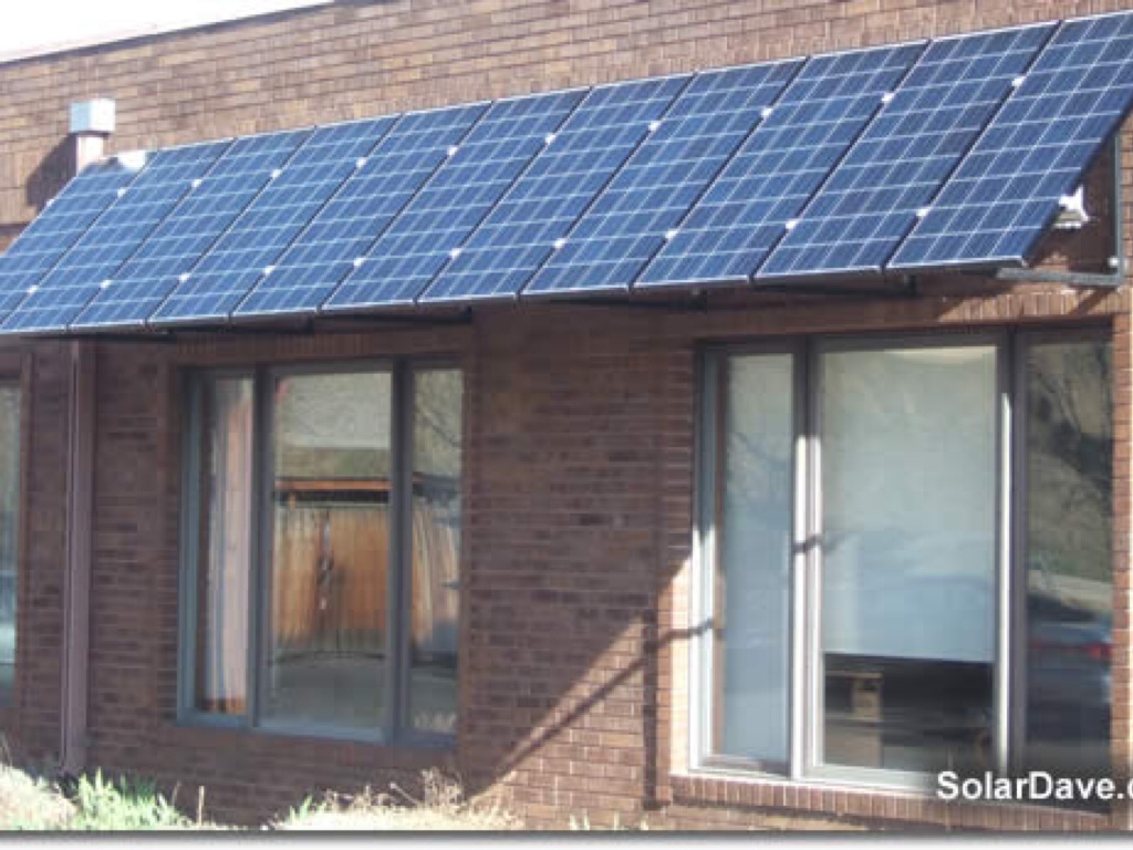 Solar panel awning natural building blog.