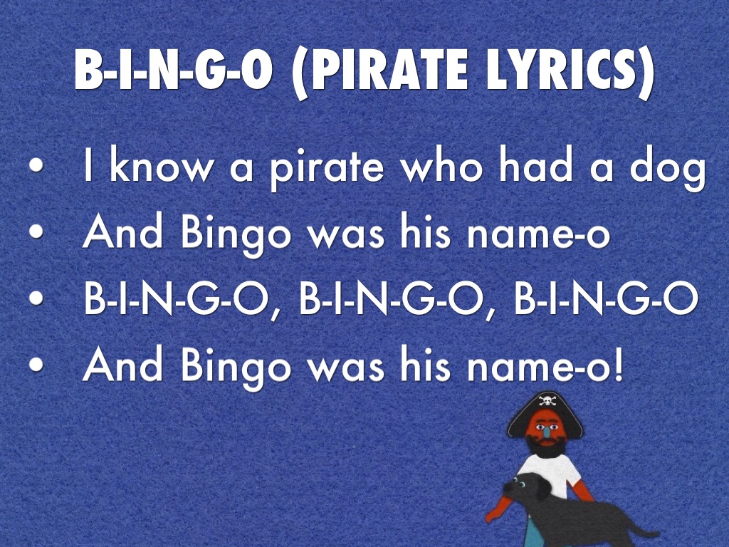 I Had A Dog And His Name Was Bingo I Had A Dog And His Name Was Bingo