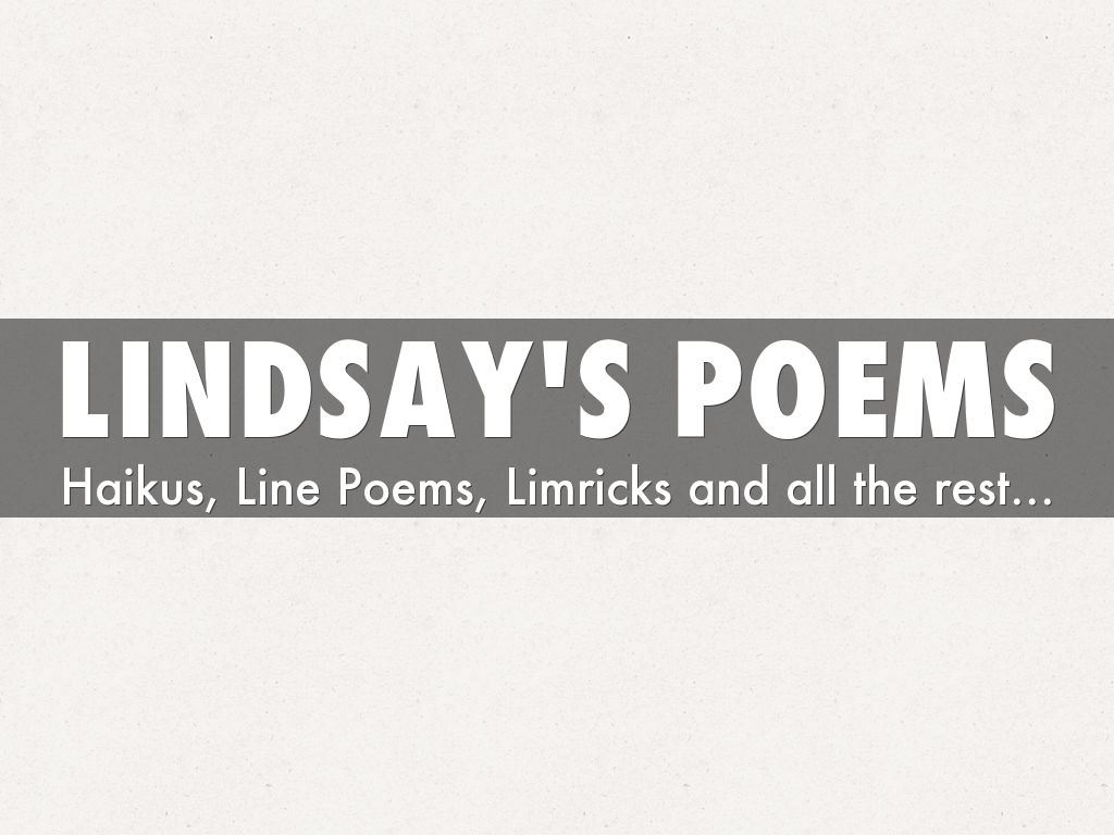 Lindsay's Poems