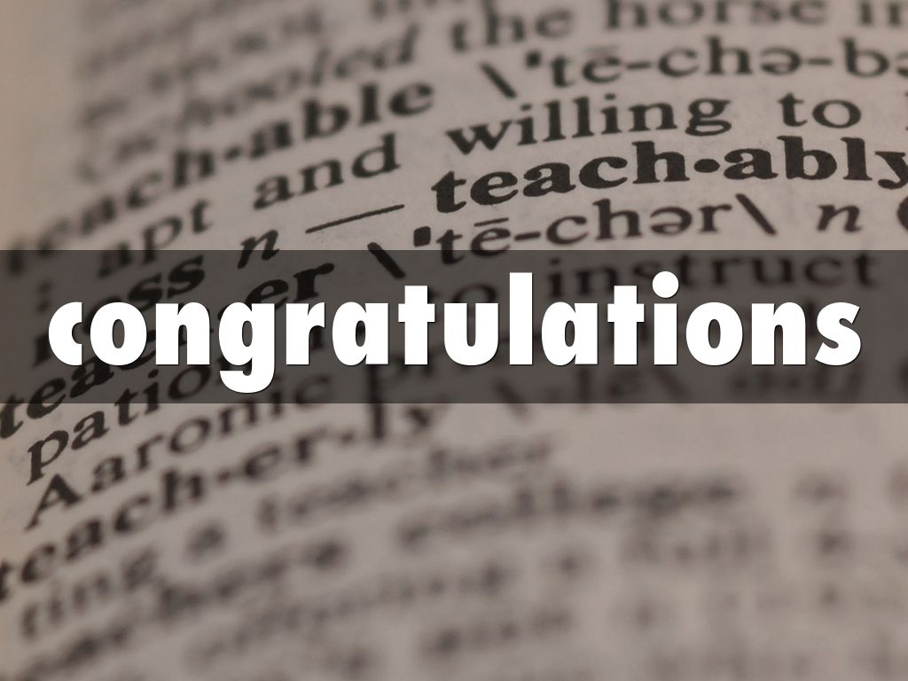 congratulations