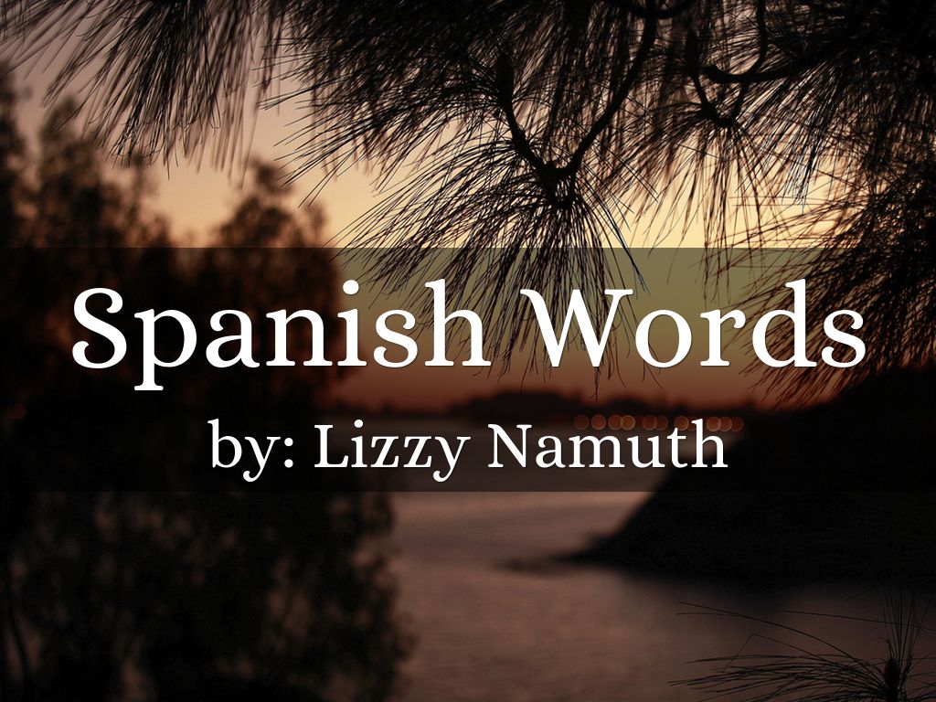 Spanish words