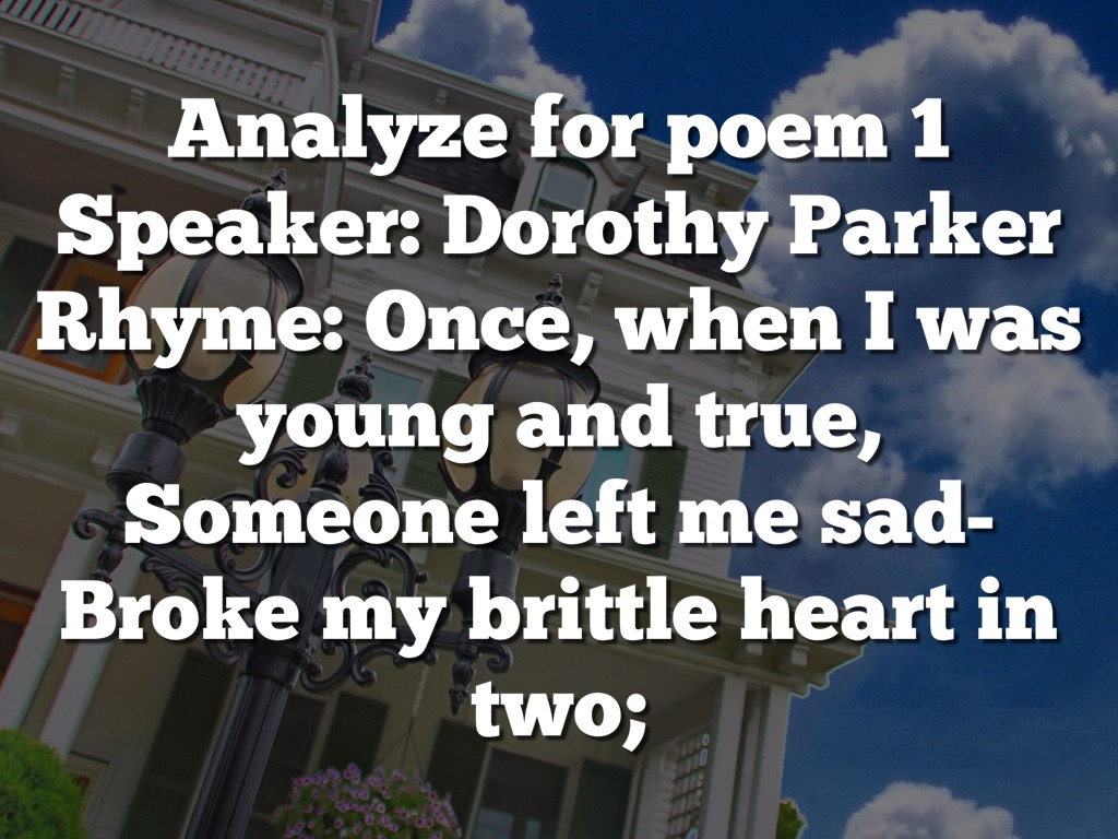 Poem Presentation By Esther Perez