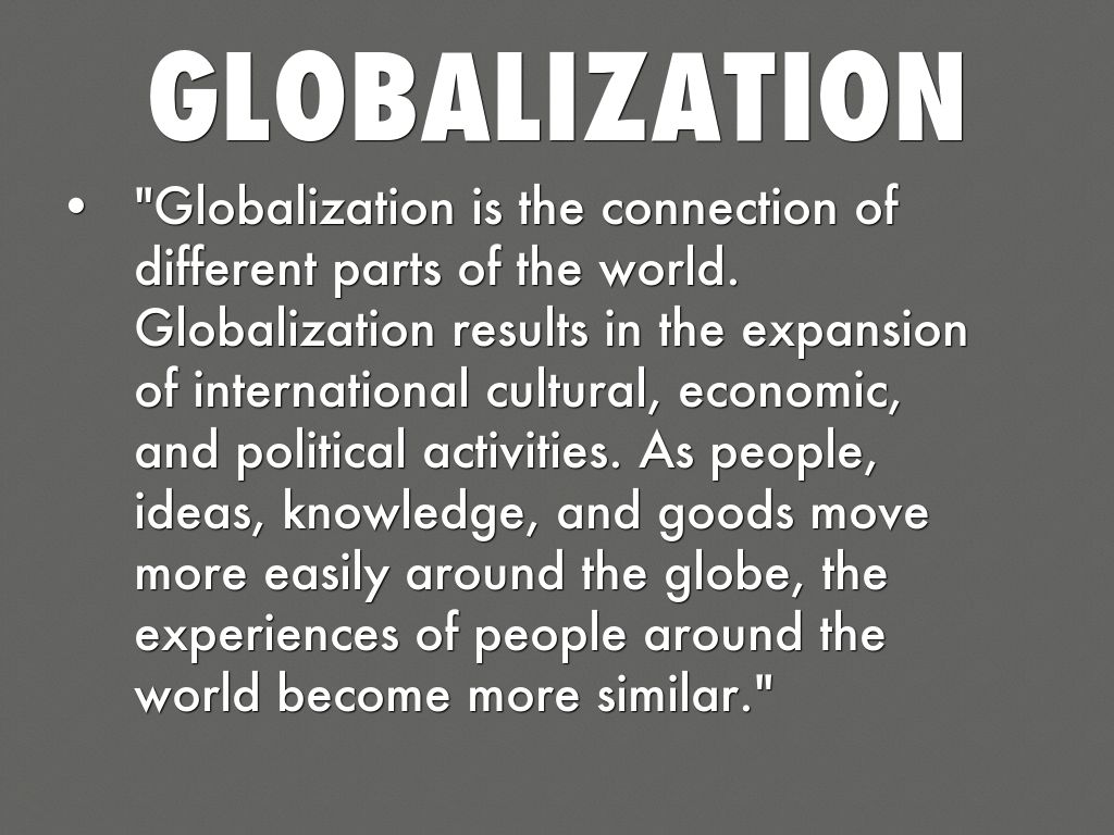 Globalization 