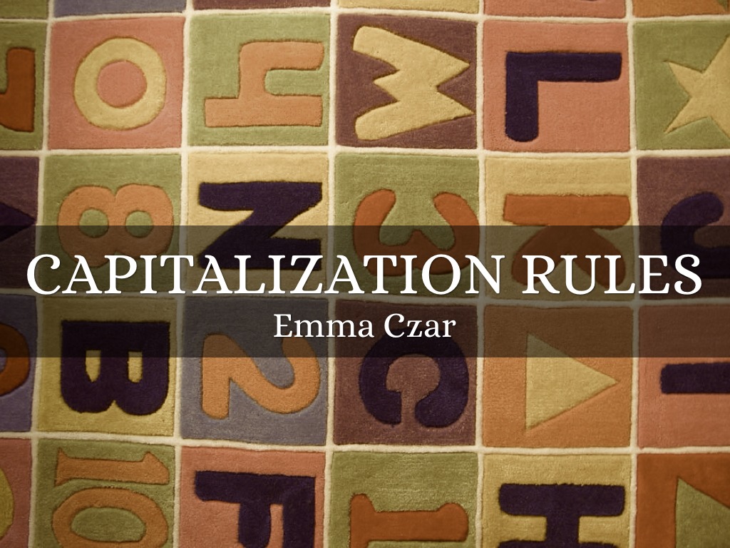 Capitalization Rules