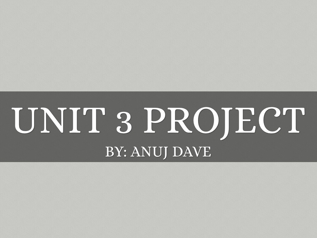 Unit 3 Project