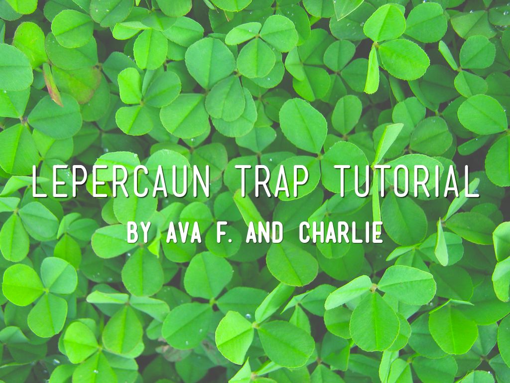 Leprechaun Trap Tutorial 