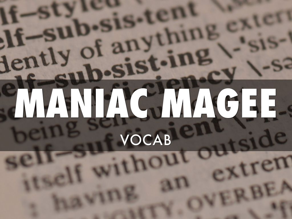 Maniac Magee Vocab