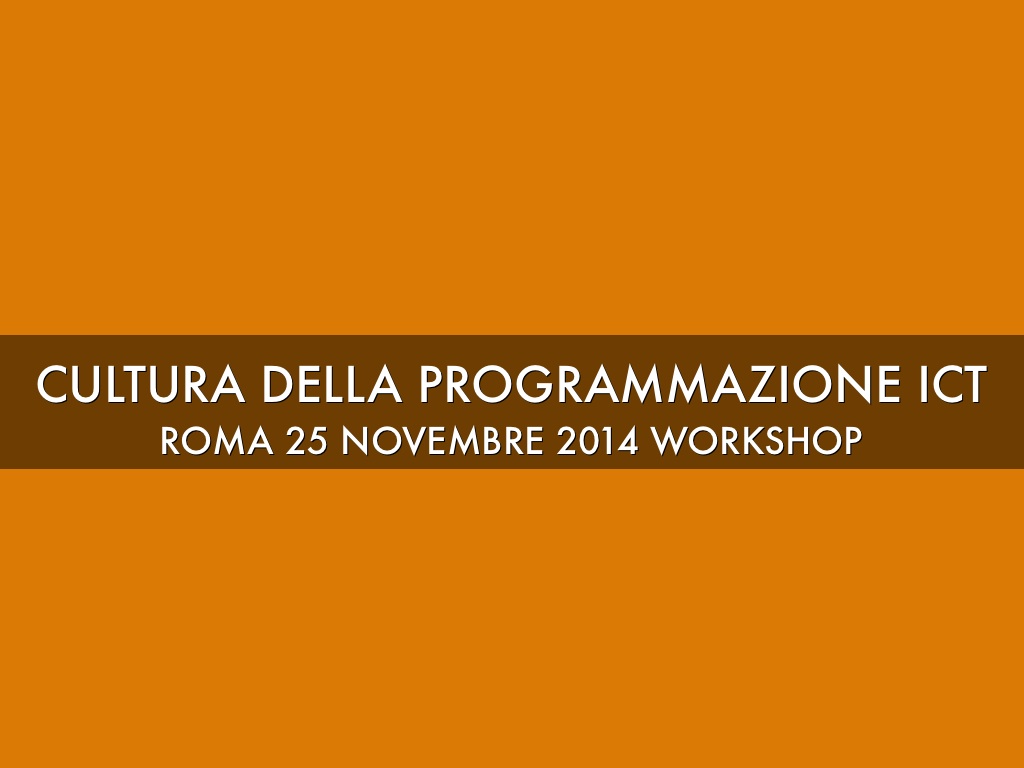 Titolo workshop 25 novembre 2014