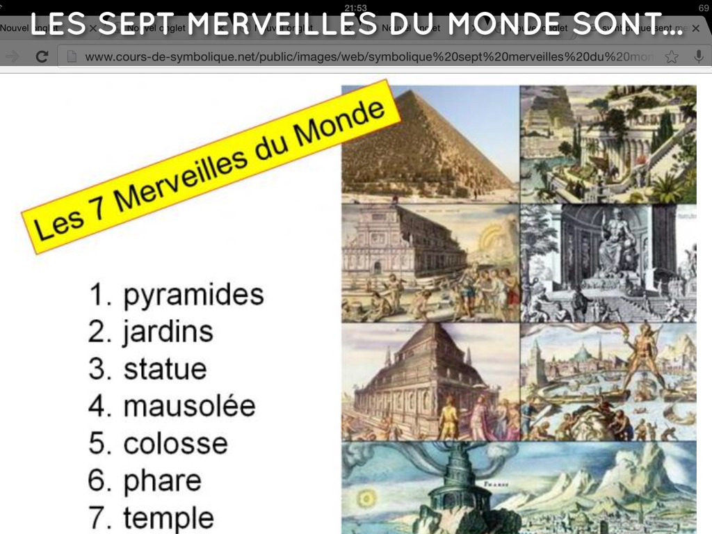 les 7 merveille du monde