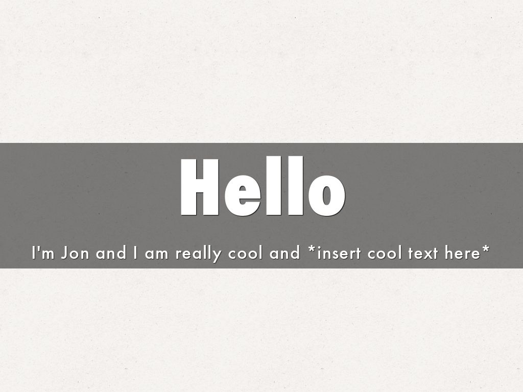 *Insert cool title here*