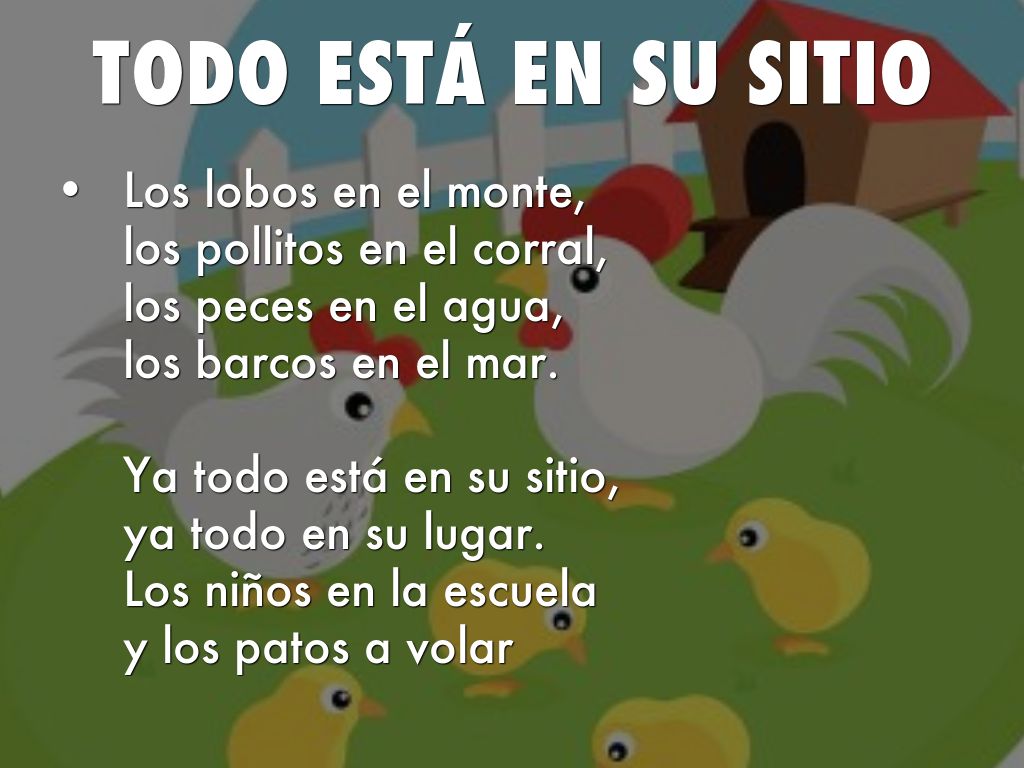 TODO ESTÁ EN SU SITIO