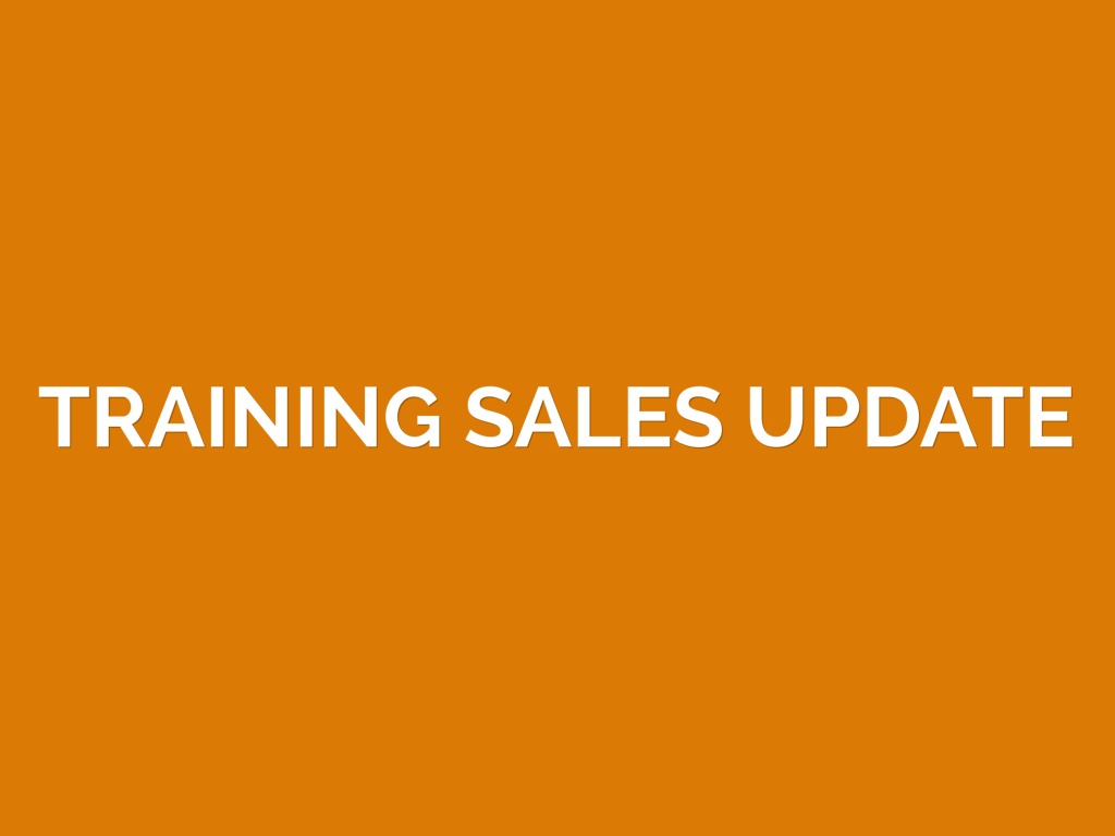 Training Sales Update