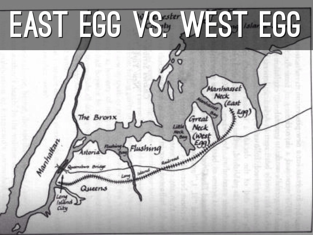 Great Gatsby Map West And East Egg