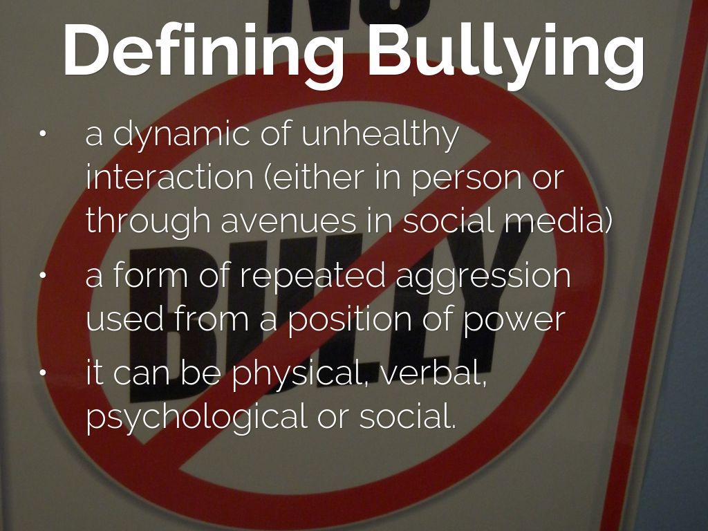 Defining Bullying by Madigan Grieve