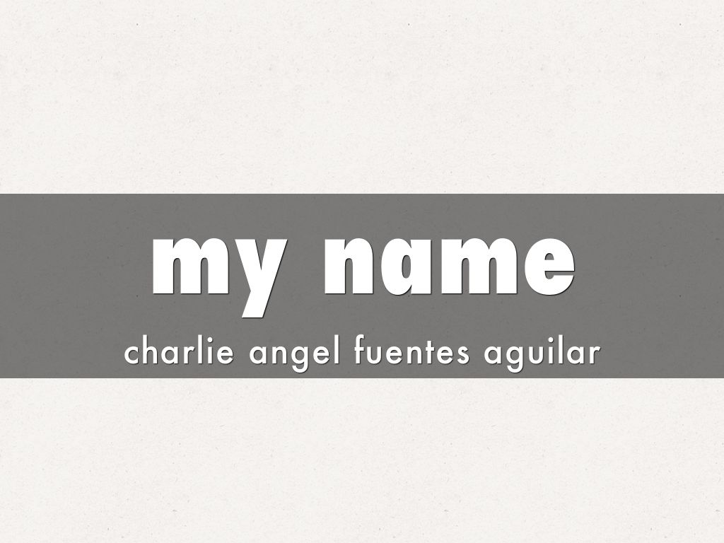 my name