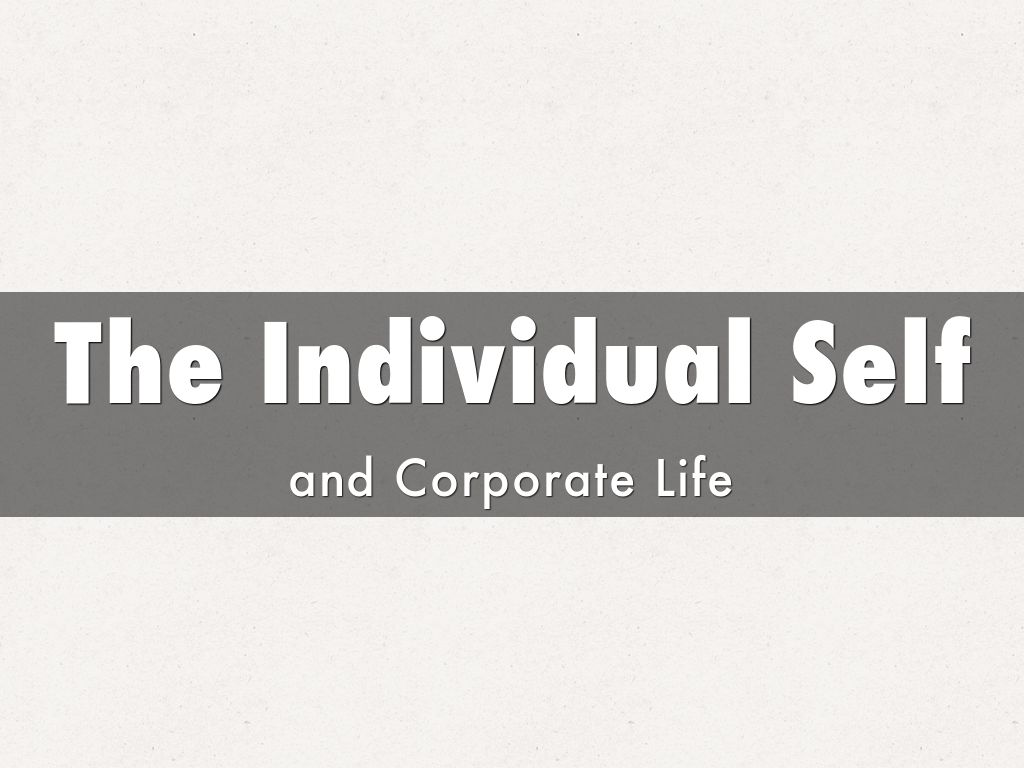 The Individual Self