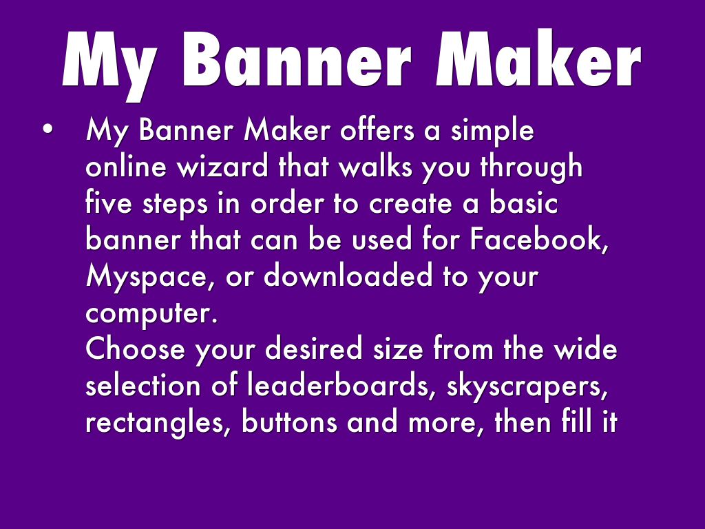 Programs to create banners by Carolina Godoy Cruz