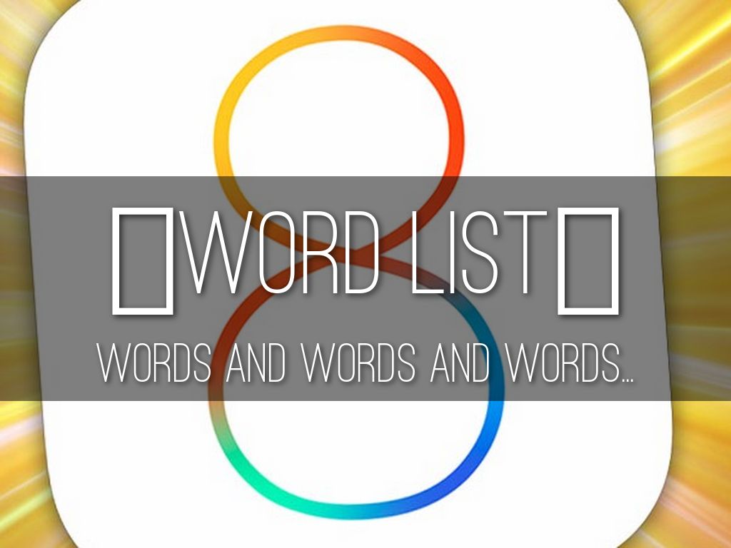 Word List #8