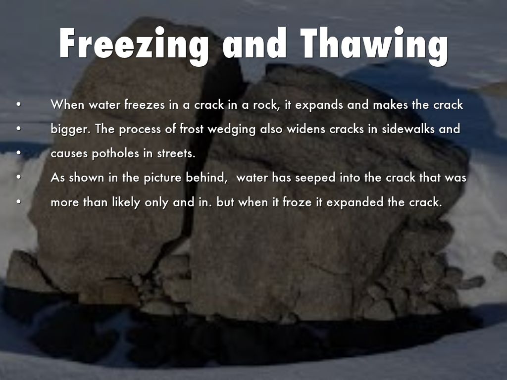 mechanical weathering examples ice