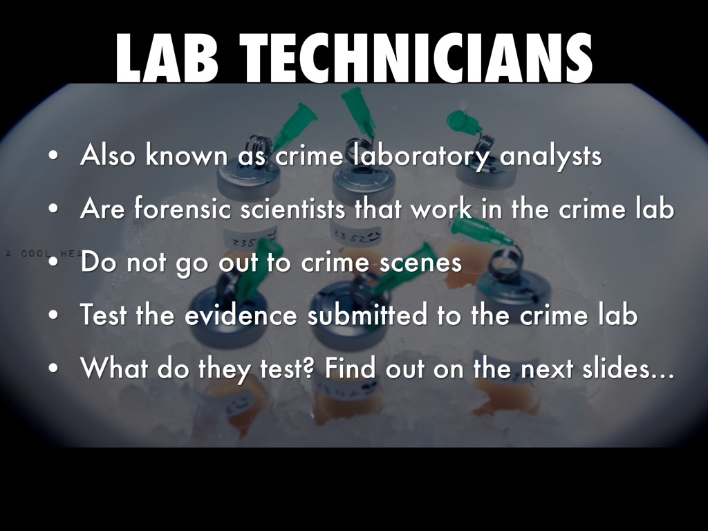 the crime lab by Evelyn Baldwin