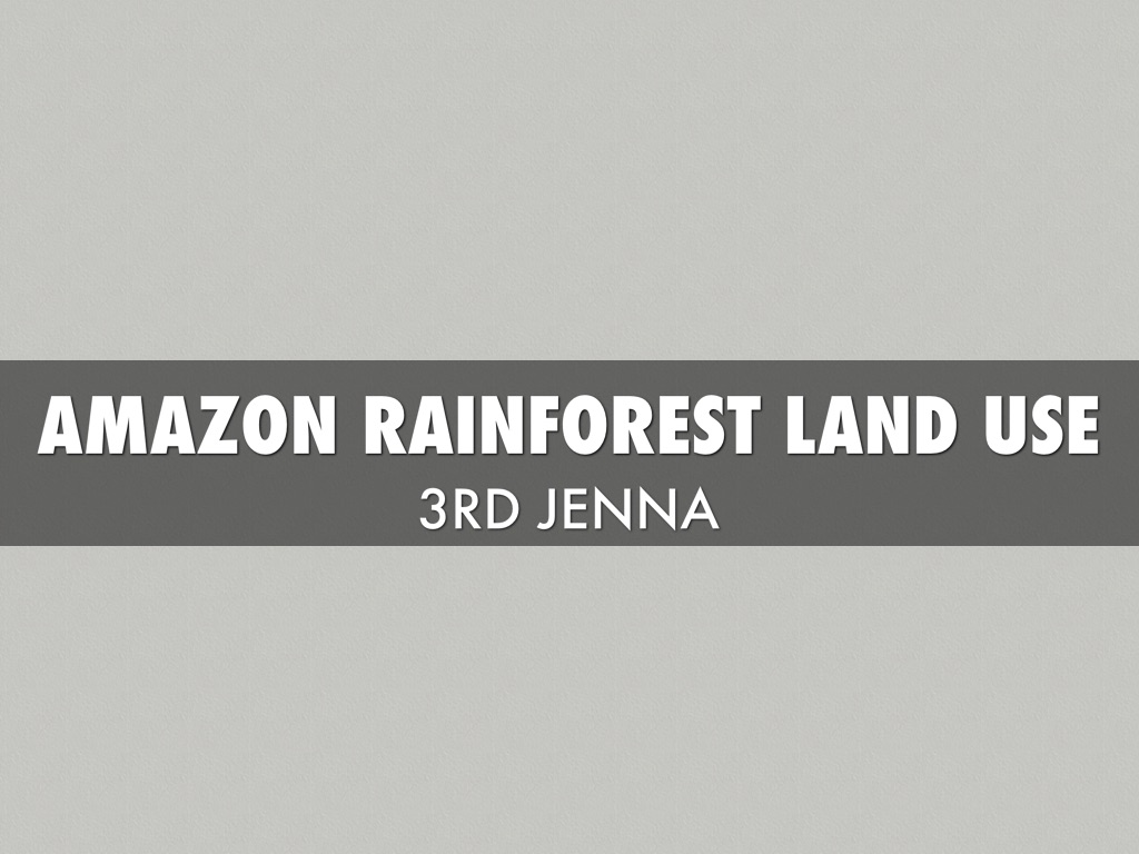 Amazon Rainforest Land Use