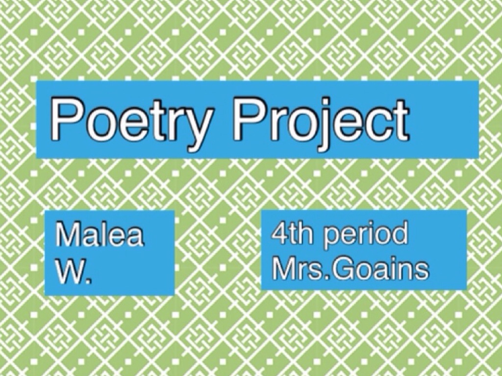 Poetry Project 