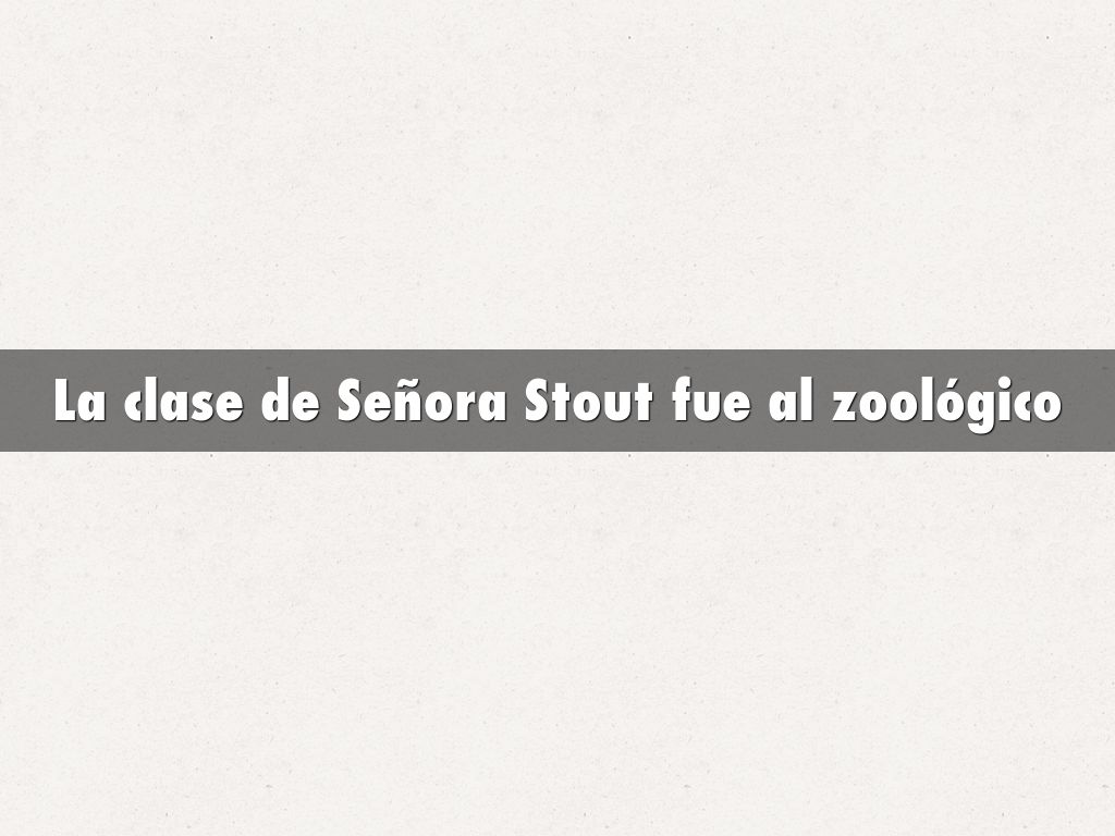 La clase de Señora Stout fue al zoológico