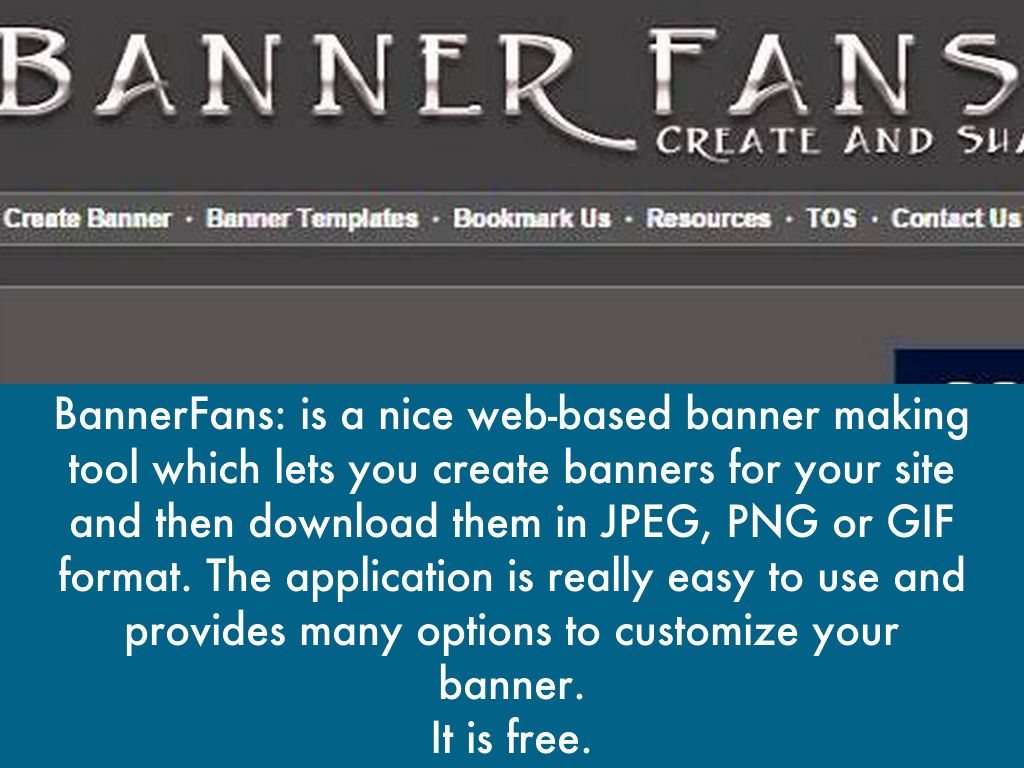 Programs to create banners by Astrid Galvez