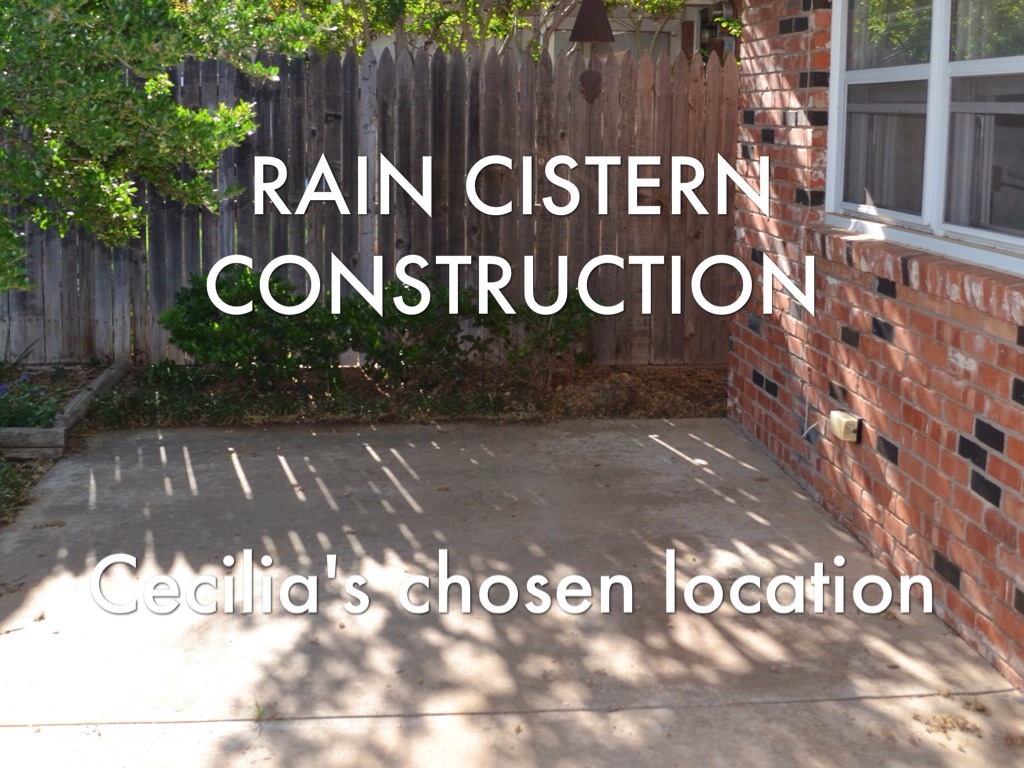 RAIN CISTERN CONSTRUCTION