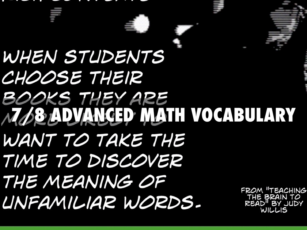 7/8 Advanced Math Vocabulary 