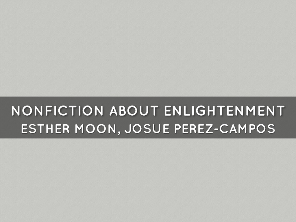 Nonfiction about Enlightenments