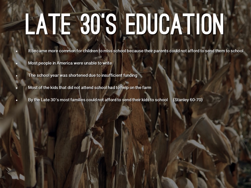 1930's Education by Mitchell Huelsman