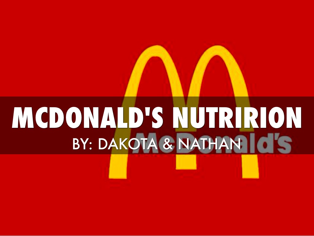 McDonald's Nutrition
