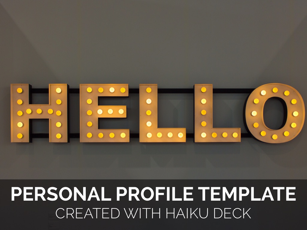 Copiar de Personal Profile Template