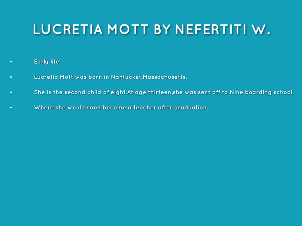 Lucretia Mott By Nefertiti W.