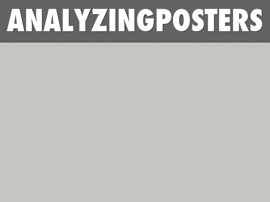 Analyzing Posters