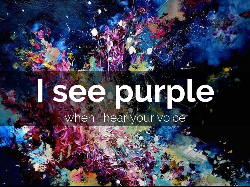 I see purple