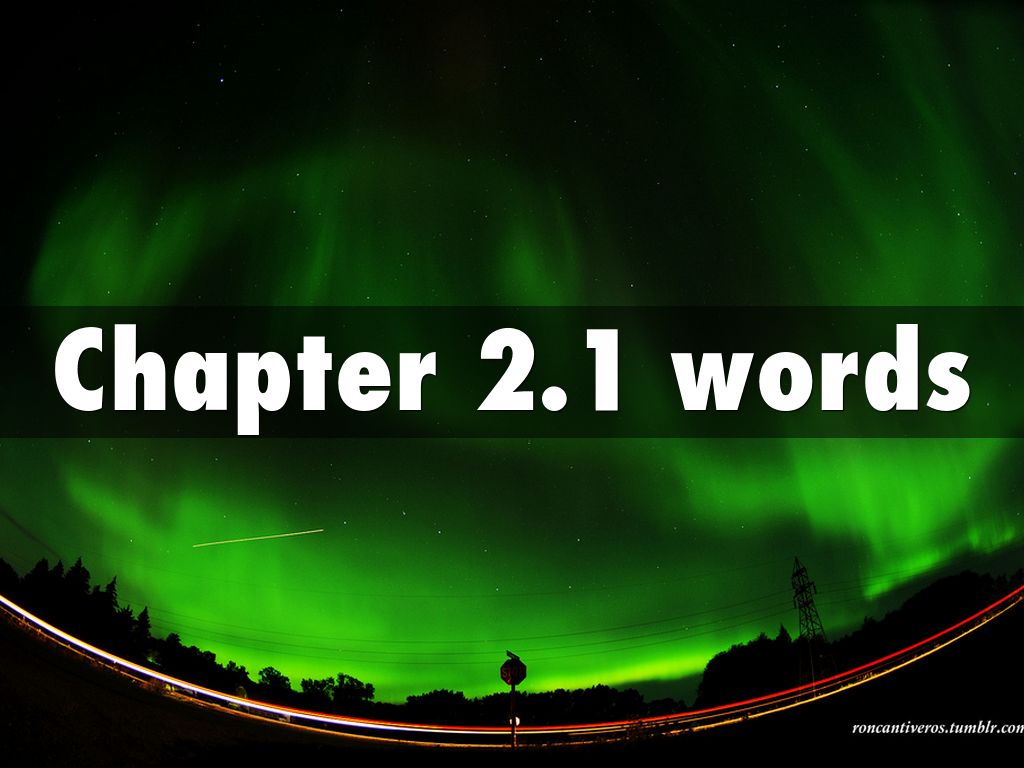 Chapter 2.1 words