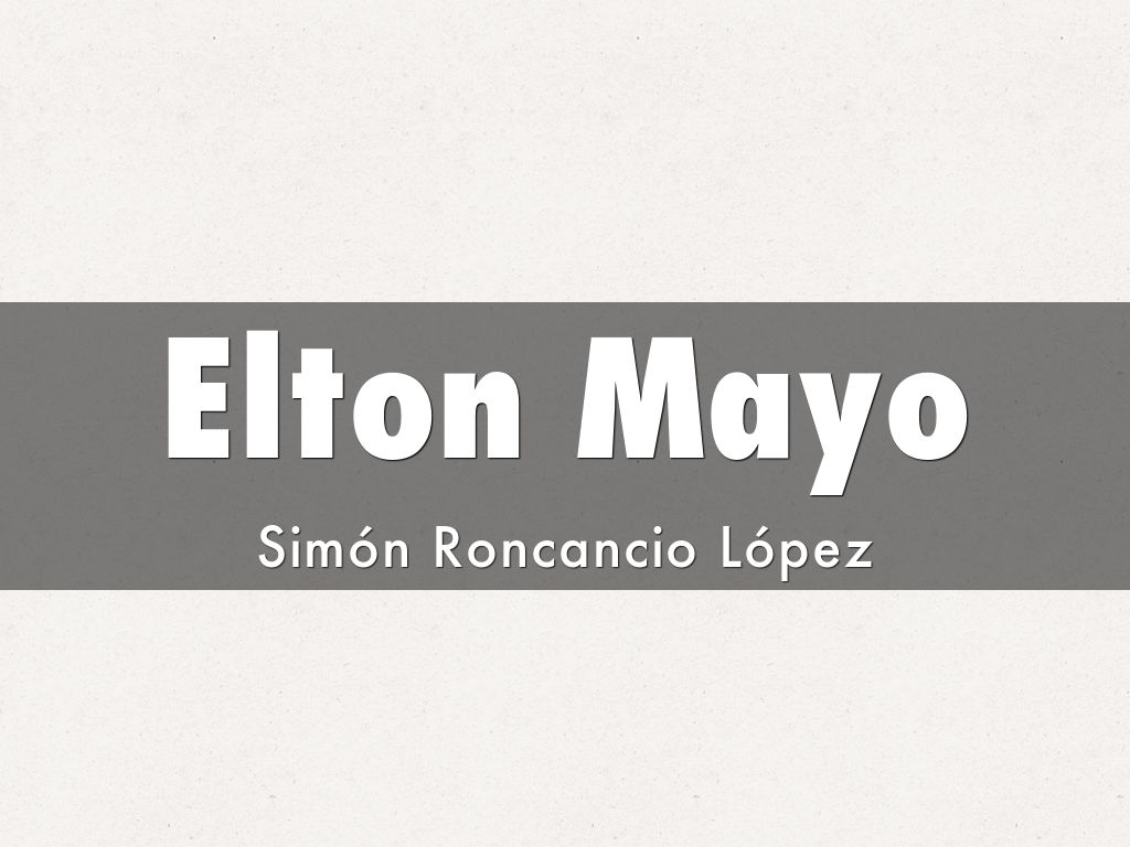 Elton Mayo