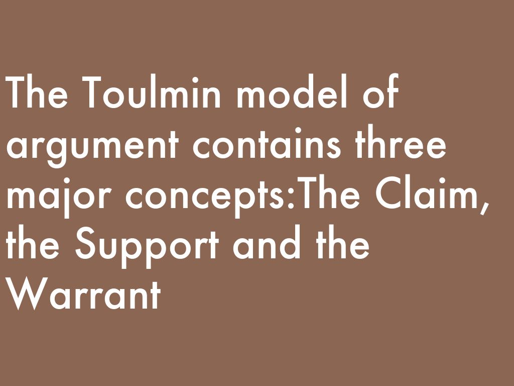 Toulmin Model Of Argument Claims By Kairi Suswell 