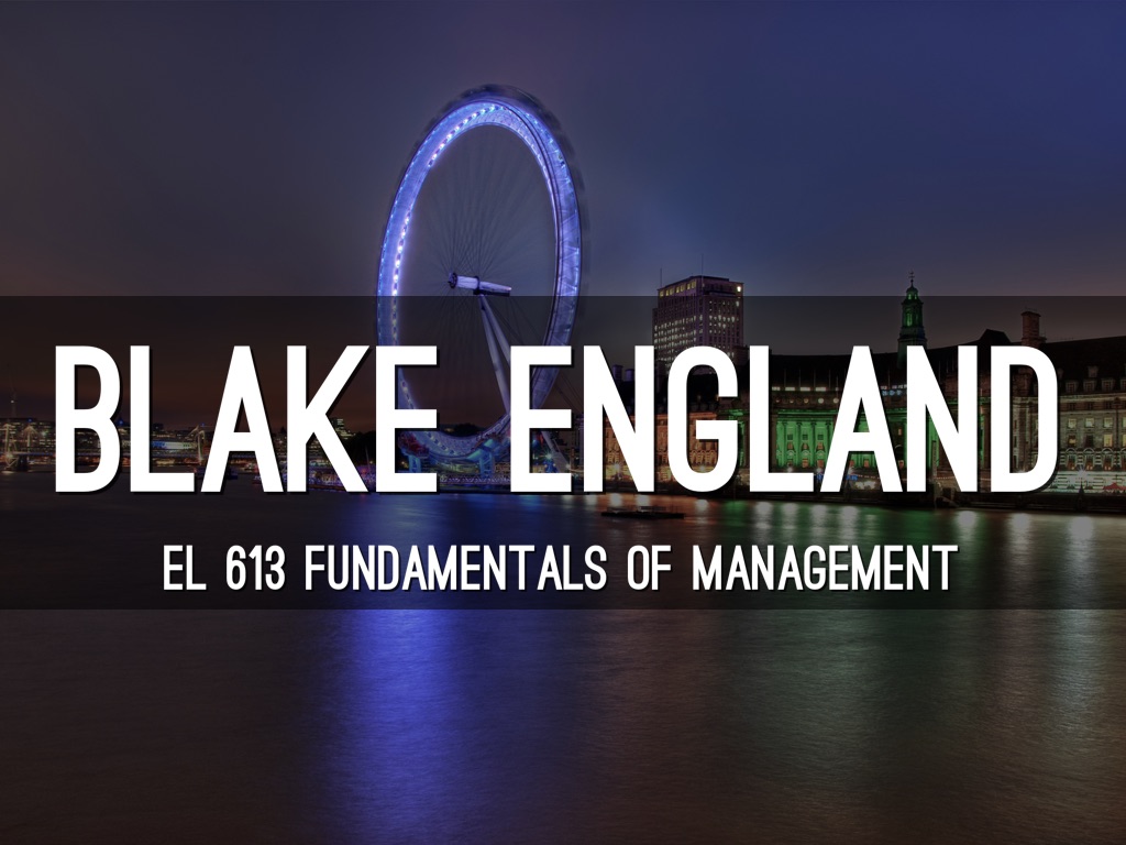 Blake England Introduction 