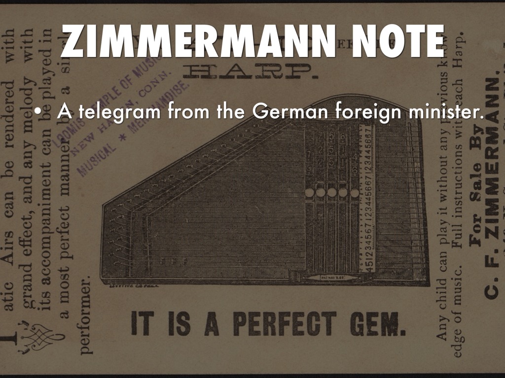 the zimmermann note the zimmermann note