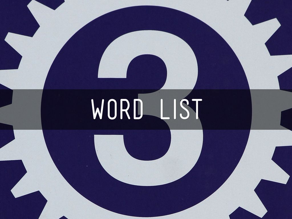 Word List #3
