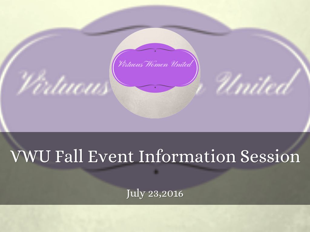 VWU Fall Event Information Session