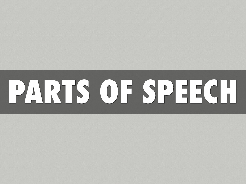 Parts of speech