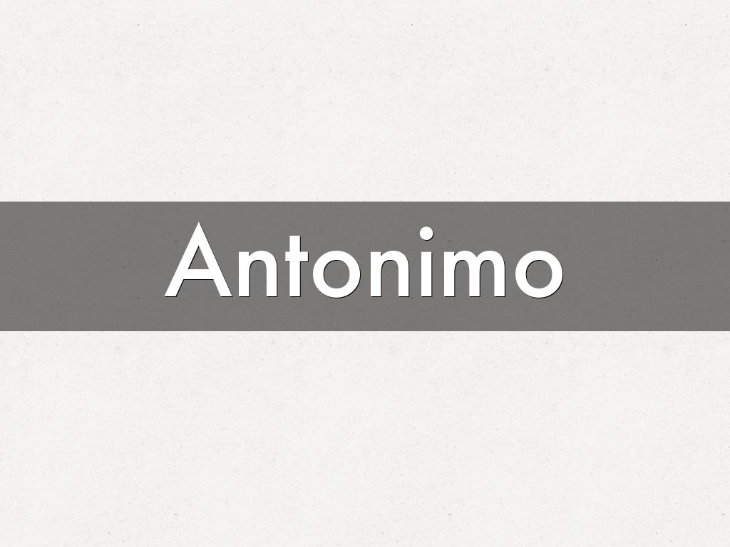 Antonimo